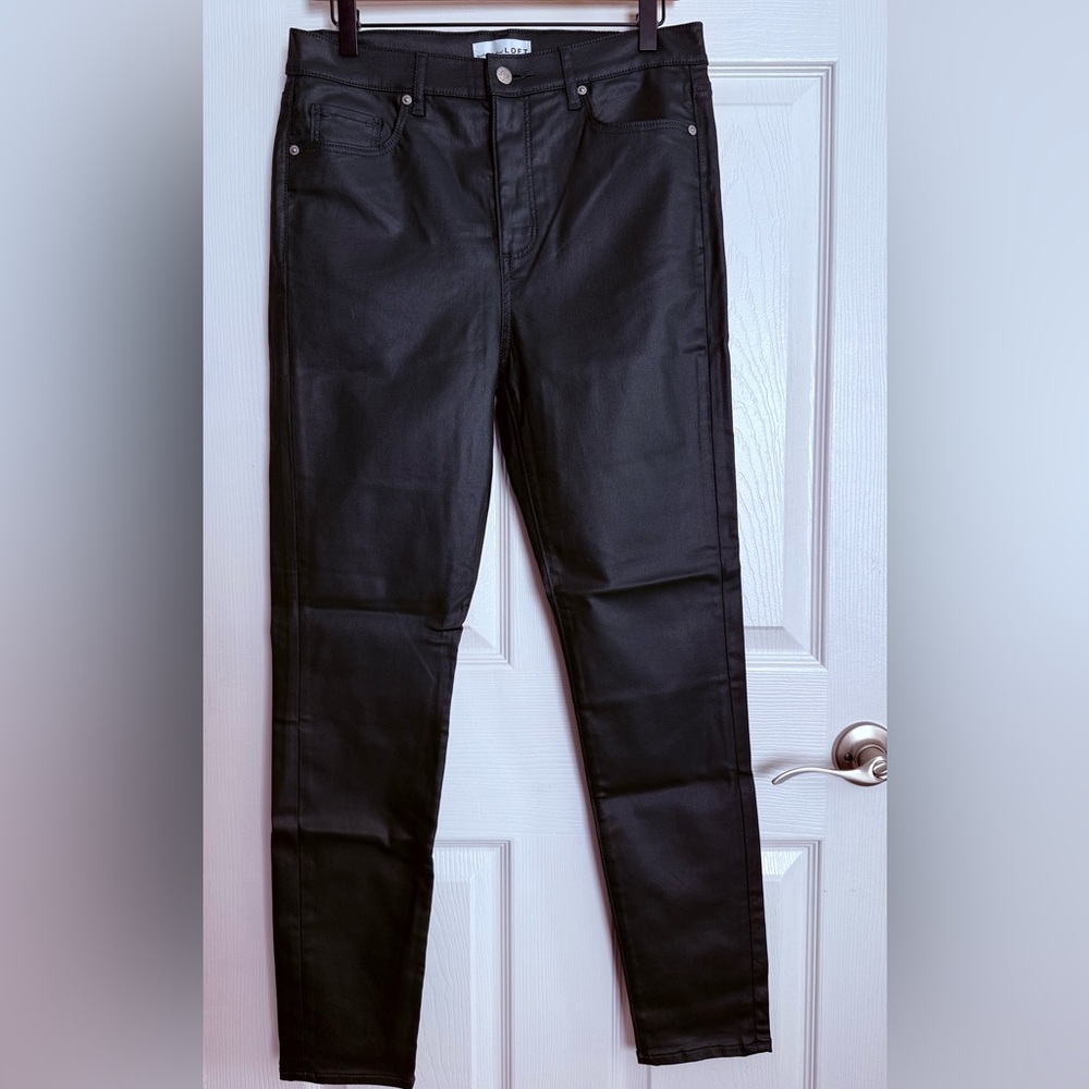 LOFT Dark Green Skinny Pants